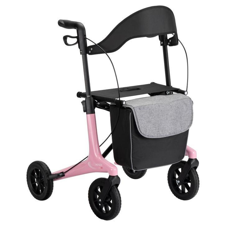 MultiMotion Carbon rollator met softwielen - Maat M - Roze, Diversen, Rollators, Ophalen of Verzenden