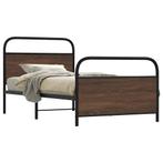 vidaXL Cadre de lit sans matelas 100x190 cm chêne marron, Maison & Meubles, Verzenden, Neuf