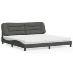 vidaXL Bed met matras Hvar stof donkergrijs 200x200 cm, Huis en Inrichting, Verzenden, Nieuw