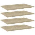 vidaXL Wandschappen 4 st 60x40x1,5 cm bewerkt hout sonoma, Huis en Inrichting, Woonaccessoires | Wandplanken en Boekenplanken