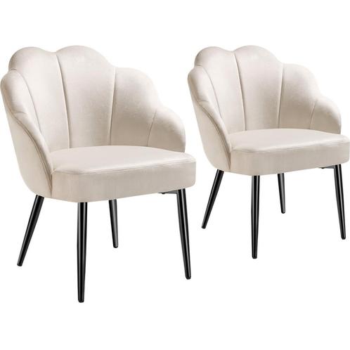 tectake Cocktail stoel Hellen, gestoffeerd met fluwelen bekl, Huis en Inrichting, Stoelen, Verzenden