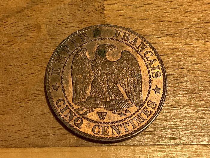Frankrijk. Napoléon III. 5 Centimes 1854-W, Lille (Zonder, Postzegels en Munten, Munten | Europa | Euromunten