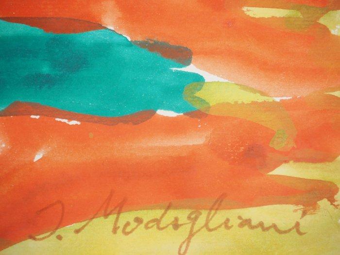 Jeanne Modigliani (1918-1984) - Paysage abstrait en vert et, Antiek en Kunst, Kunst | Schilderijen | Klassiek