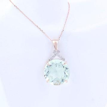 Sans Prix de Réserve - Collier - 14 carats Or rose Améthyste