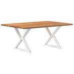vidaXL Eettafel rechthoekig 180x120x74 cm massief eikenhout, Huis en Inrichting, Verzenden, Nieuw