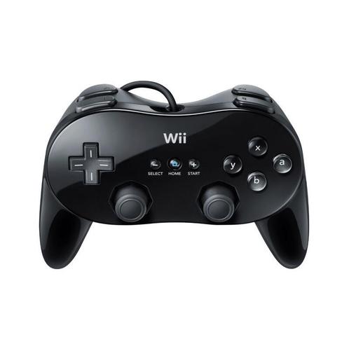 Wii Classic Pro Controller Zwart (Wii Accessoires), Games en Spelcomputers, Spelcomputers | Nintendo Wii, Zo goed als nieuw, Ophalen of Verzenden