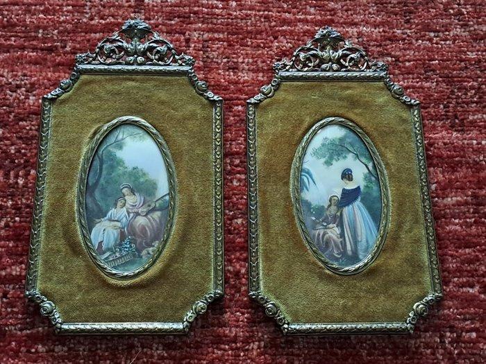 Miniatuur figuur - geëmailleerd brons, Antiek en Kunst, Curiosa en Brocante