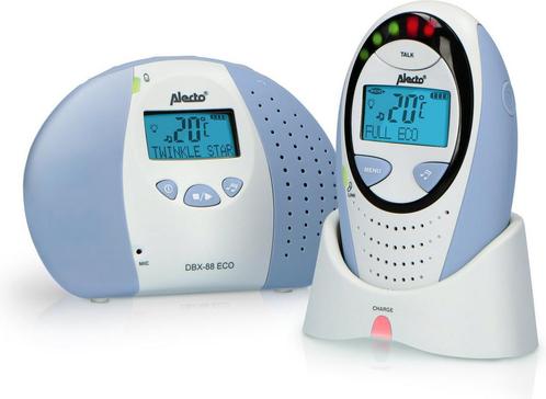 Alecto DBX-88 ECO - Full Eco DECT Babyfoon met Display - Bla, Kinderen en Baby's, Babyfoons, Verzenden