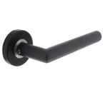 Intersteel deurklink Jura op ronde rozet rvs/mat zwart, Nieuw, Overige materialen, Klink of Kruk