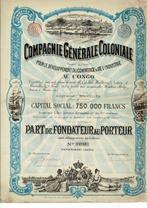 Belgisch-Congo. - Part de Fondateur 1898 -  Compagnie, Postzegels en Munten