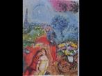 Marc Chagall (1887-1985) - Les amoreux de la Tour Eiffel, Antiek en Kunst