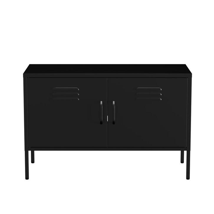 Lendo Online Meuble TV 100x40x65 cm Métal Noir, Maison & Meubles, Armoires | Mobilier de télévision