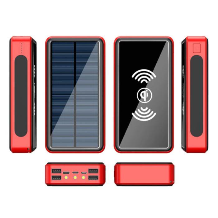 Qi Draadloze Solar Powerbank met 4 Poorten 80.000mAh -, Telecommunicatie, Powerbanks, Nieuw, Verzenden