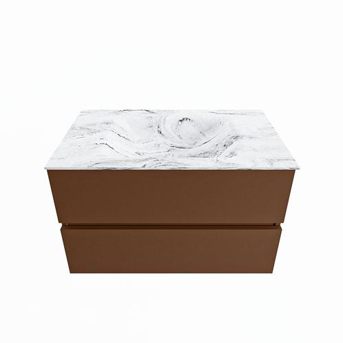 MONDIAZ VICA-DLUX 80cm badmeubel onderkast Rust 2 lades., Doe-het-zelf en Bouw, Sanitair, Overige typen, Nieuw, Ophalen of Verzenden