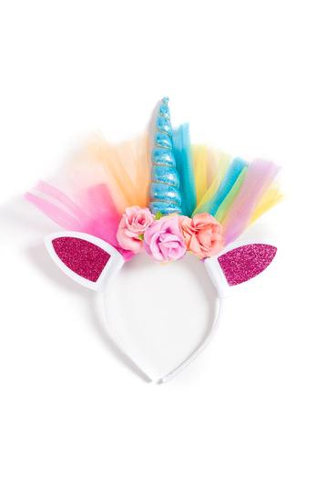 Eenhoorn Haarband Blauw Regenboog Tule Unicorn Diadeem Oortj beschikbaar voor biedingen