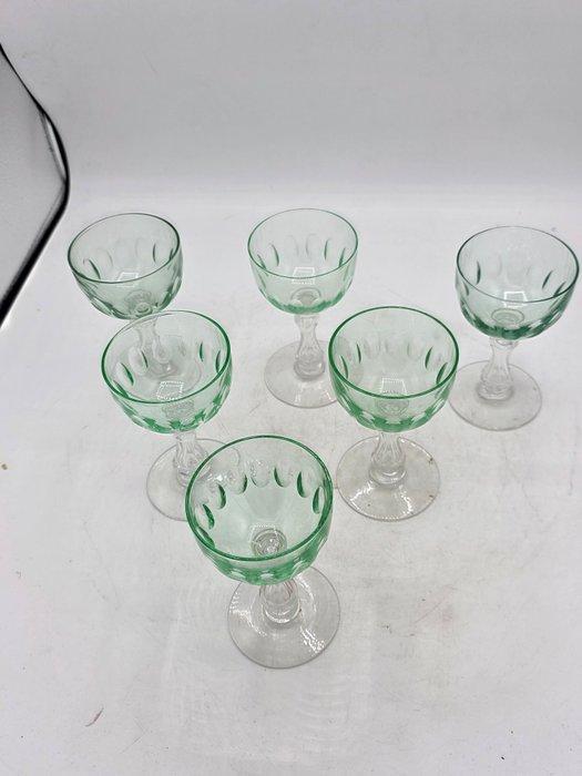 Val Saint Lambert - Wijnglas (6) - Kristal, Antiek en Kunst, Antiek | Glaswerk en Kristal