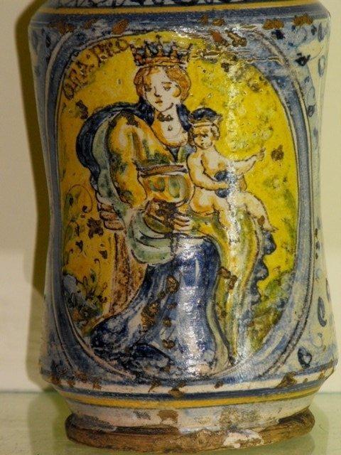 Vaas - Keramiek - Albarello 17e eeuw, Antiek en Kunst, Antiek | Glaswerk en Kristal