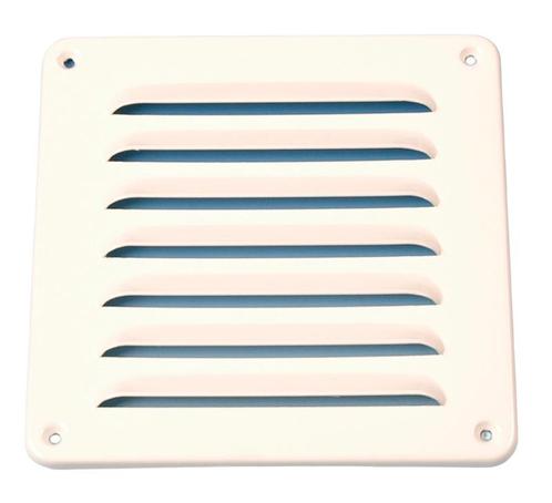 Aluminium schoepenrooster opbouw 155 x 155mm - WIT (1-1616W), Doe-het-zelf en Bouw, Ventilatie en Afzuiging, Nieuw, Verzenden