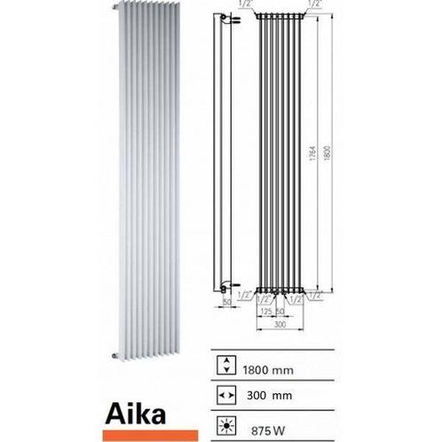 Designradiator Aika 1800 x 300 mm Pearl Grey, Doe-het-zelf en Bouw, Sanitair, Overige typen, Nieuw, Ophalen of Verzenden