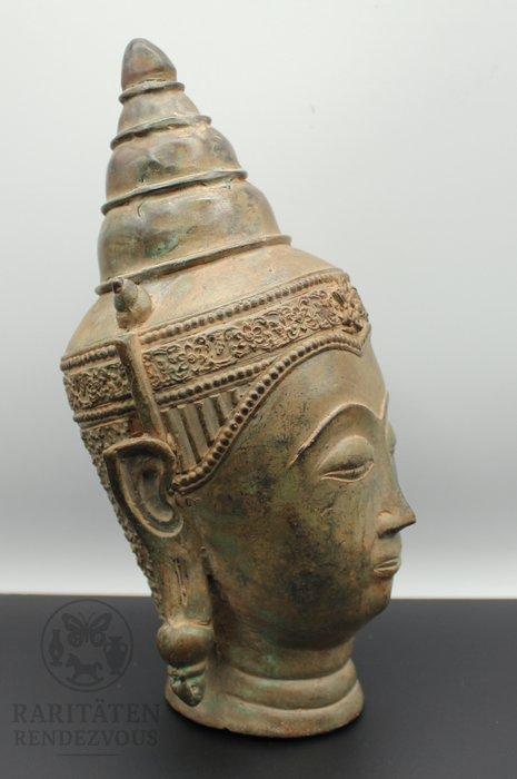 Hoofd van een koninklijk versierd Boeddha – Ayutthaya-stijl, Antiek en Kunst, Kunst | Niet-Westerse kunst