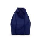 Yves Saint Laurent - Vintage Blue Satin Shoulder Drawstring