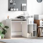 vidaXL Bureau met Opslag Wit 120.5 x 44 x 88.5 cm Bewerkt, Huis en Inrichting, Verzenden, Nieuw