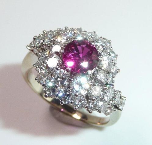 Bague - 18 carats Or blanc - 2.40ct. tw. Diamant (Naturelle), Handtassen en Accessoires, Ringen