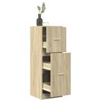 vidaXL Apothekerskast 40x41x118 cm bewerkt hout sonoma, Huis en Inrichting, Kasten | Overige, Verzenden, Nieuw