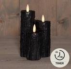 Led kaarsen annas collection – zwart druipkaars wax 3 x 3d, Nieuw