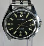 Tutima Glashütte - Stahl Armbanduhr. - schwarzes, Nieuw