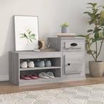 vidaXL Schoenenkast 100x42x60 cm bewerkt hout grijs sonoma, Huis en Inrichting, Kasten | Schoenenkasten, Verzenden, Nieuw