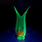 Vintage Murano Glas, Sommerso - Style, Uranium Glass - Vase