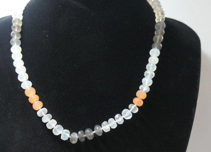 Prachtige halsketting - maansteen 100% natuurlijk met, Verzamelen, Mineralen en Fossielen