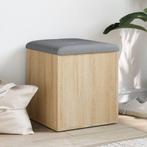 vidaXL Opbergbank Sonoma Eiken 42x42x45 cm Bewerkt Hout, Verzenden, Nieuw