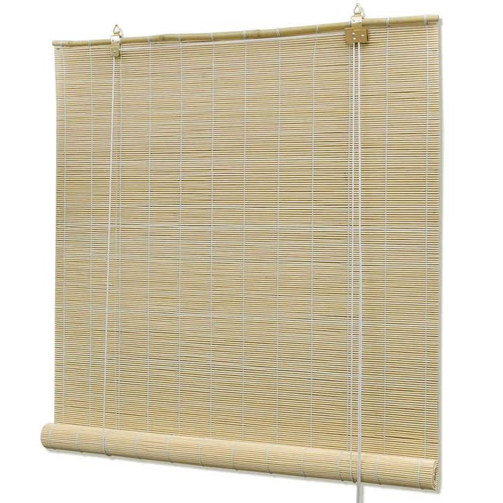 vidaXL Rolgordijn 80x160 cm bamboe natuurlijk, Huis en Inrichting, Stoffering | Gordijnen en Lamellen, Nieuw, Verzenden
