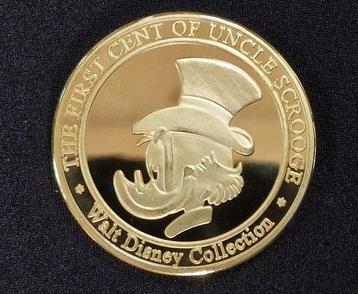 Uncle Scrooge - 1 Première pièce en or plaqué du Uncle
