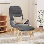 vidaXL Relaxstoel met voetenbank stof lichtgrijs, Huis en Inrichting, Fauteuils, Verzenden, Nieuw