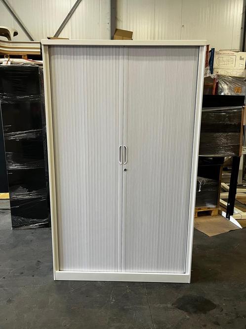 Roldeurkast 195 x 120 x 47 cm - Archiefkast - Wit - Nieuw, Huis en Inrichting, Kasten | Roldeurkasten en Archiefkasten, Met slot