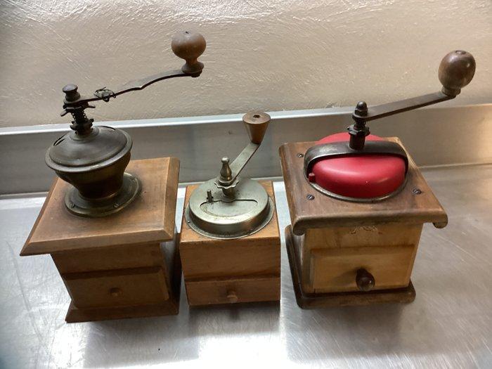 Koffiemolen (3) - hout, metaal, Antiek en Kunst, Antiek | Keukengerei
