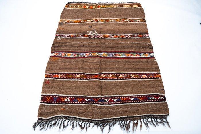 Usak - Kelim - 199 cm - 146 cm - Kameelwol tapijt, Huis en Inrichting, Stoffering | Tapijten en Vloerkleden