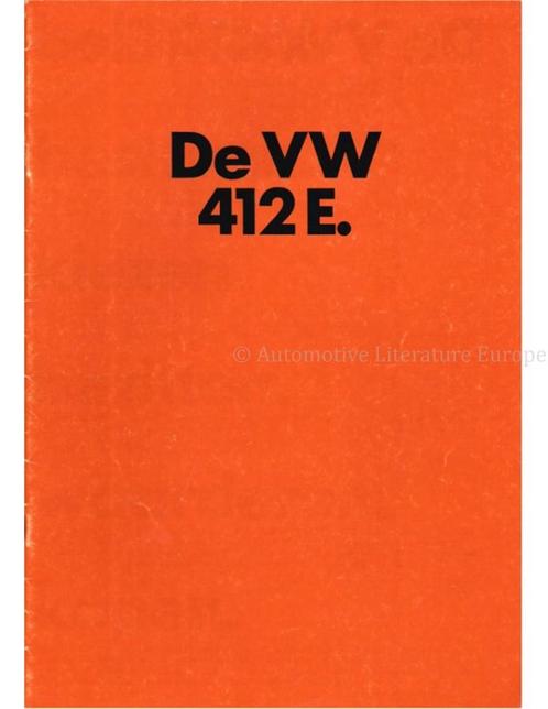 1973 VOLKSWAGEN 412 BROCHURE NEDERLANDS, Boeken, Auto's | Folders en Tijdschriften, Ophalen of Verzenden