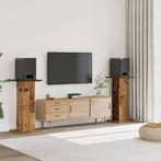 vidaXL Speakerstandaards 2 st 30x30x95 cm bewerkt hout oud, Audio, Tv en Foto, Luidsprekerboxen, Verzenden, Nieuw