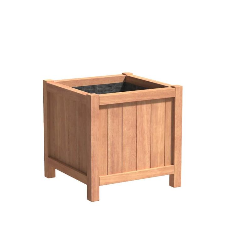 Hardhouten plantenbak Valencia 70x70x70cm - Met bodem, Tuin en Terras, Bloembakken en Plantenbakken, 60 cm of meer, 60 tot 100 cm