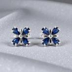 Zonder minimumprijs - Oorbellen Verguld Saffier - Topaas -, Handtassen en Accessoires, Oorbellen, Nieuw