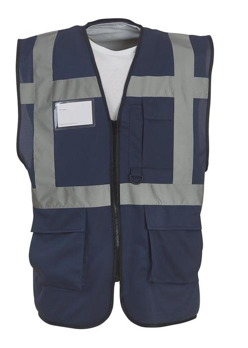 Veiligheidshesje met rits navy, Doe-het-zelf en Bouw, Veiligheidskleding, Verzenden