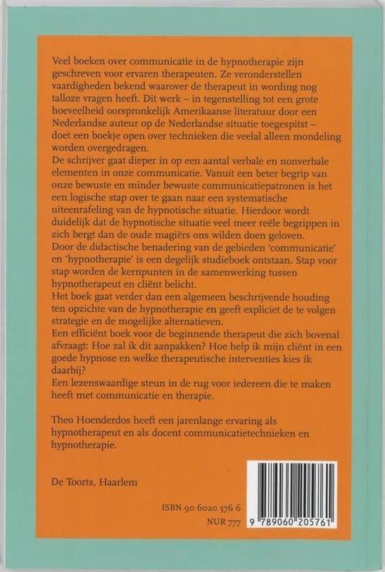 Theo Hoenderbos-  Van Communicatie naar Hypnose, Boeken, Kinderboeken | Jeugd | 10 tot 12 jaar, Verzenden
