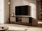 TV-Meubel mat zwart 154x39x56 met LED, Huis en Inrichting, Overige materialen, Verzenden, 150 tot 200 cm, Nieuw