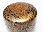Antiek Kodaiji Maki-e Theedoos met Houten Doos – Herfstgras