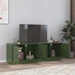 vidaXL Tv-meubelen 2 st 67x39x44 cm staal olijfgroen, Verzenden, Nieuw