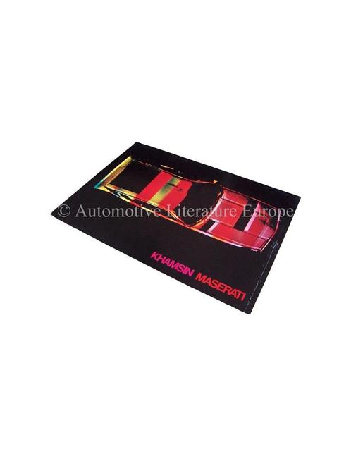 1973 MASERATI KHAMSIN PORTFOLIO BROCHURE, Boeken, Auto's | Folders en Tijdschriften